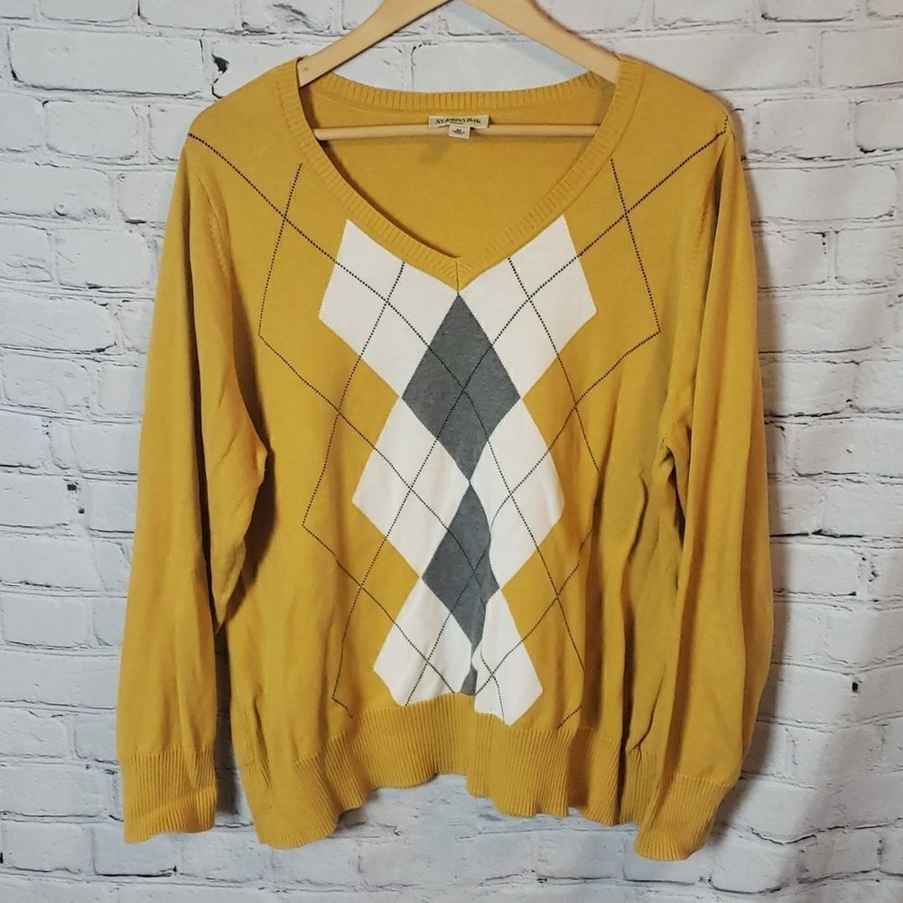 Vintage St. John's Bay Mustard Sweater‎